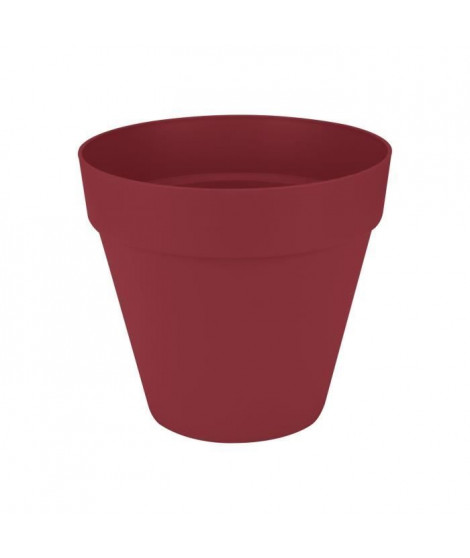 Pot de fleur - Elho - Loft Urban Rond - Roues 50 - Rouge - L 49 x B 48.5 x H 45 cm - Extérieur - 100% recyclé