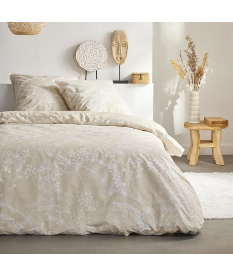 Parure de lit - TODAY - Sunshine - 0.2 imprimé floral - 2 personnes - 220 x 240 cm - 100% Coton 57 fils