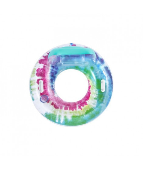 Bouée - Bestway - Multicolore - Diametre 117 cm - Avec appuie-tete, poignées et porte gobelet