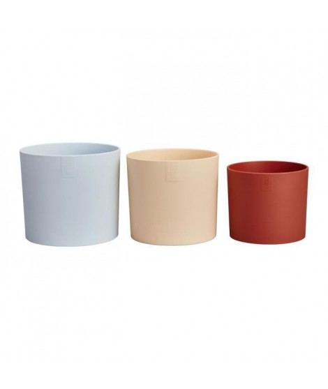 Pot de fleur - Elho - Lex Pott - Set 14 - Bleu Rose Orange - L 14 x B 13.8 x H 12 cm - Intérieur - 100% recyclé