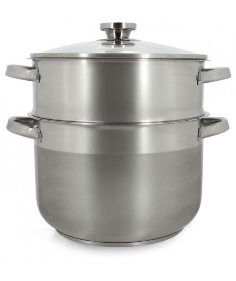 Couscoussier - MENASTYL - 4615450 - En acier inoxydable - 10 litres - Tous feux dont induction