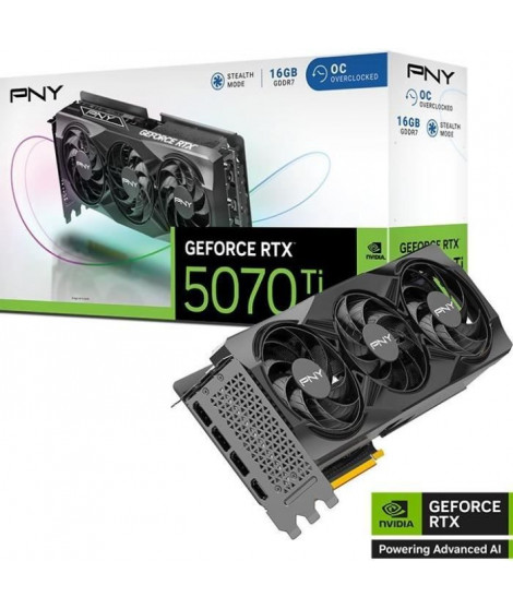 PNY - Carte graphique - GEFORCE RTX RTX 5070Ti - 16GB - STD OC