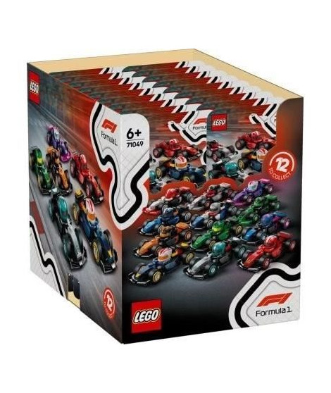 Box de 36 minifigures 71049 Voitures F1 a Collectionner
