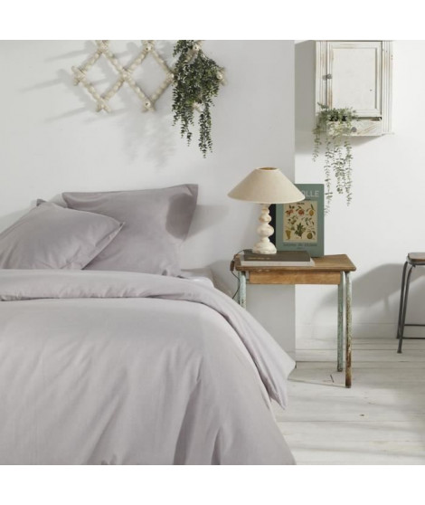 Housse de couette - TODAY - CHARME - Chambray - Gris clair Constance - 240 x 220 cm