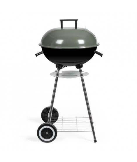 Barbecue a charbon - LIVOO - DOC172K - ø41 cm - Grille en acier chromé - Hauteur 69,5 cm - Poignées - 2 roues crantées