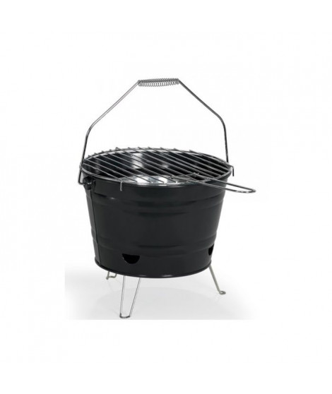 Barbecue a charbon portable - LIVOO - DOC327N - Inox - Surface de cuisson ø27 cm - Hauteur 24 cm