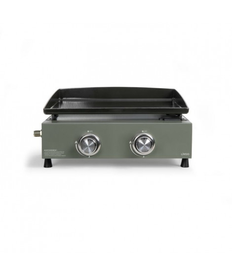 Livoo Plancha gaz 5000w plaque acier émaillé 45.5x35.5cm - DOC323