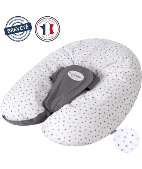 Coussin de maternité - CANDIDE - Multirelax - Polyester / Coton - Gris / Etoiles