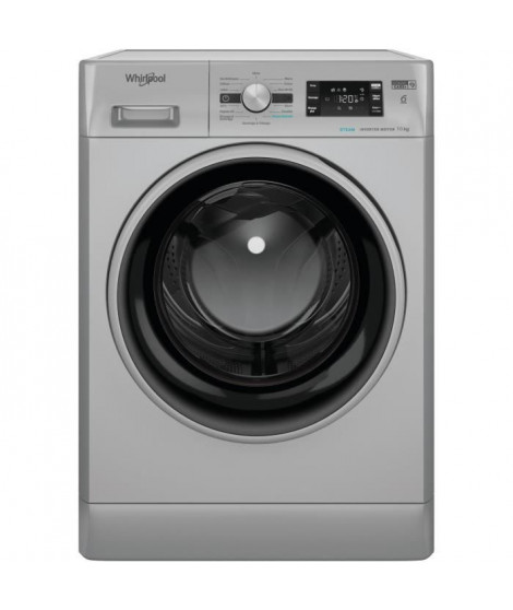 Lave-linge hublot WHIRLPOOL FFBP10489SBSVFR - 10 kg - Induction - L60cm - 1400 trs/min - Silver