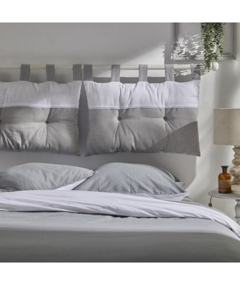 Tete de lit - TODAY - CHARME - Chambray x Slub Capucine - 45 x 70 cm