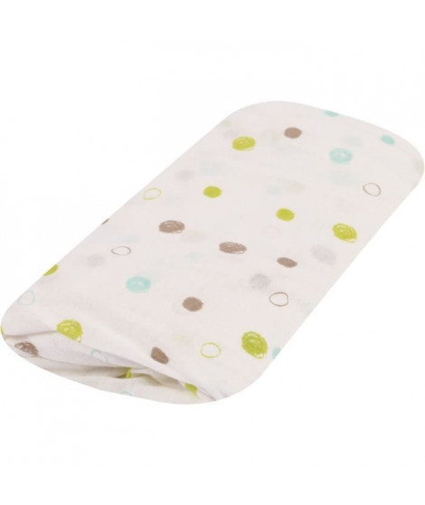 Drap housse - DOMIVA - 70 x 140 cm - Jersey - Imprimé Ecru Pandipanda