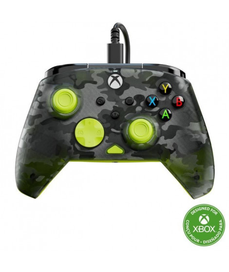 Manette de jeu - Xbox Series X|S, Xbox One et PC - Rematch Core - RGB - Filaire - Camouflage Noir / Jaune - TURTLE BEACH