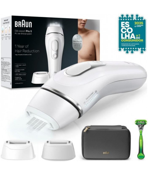 Epilateur a lumiere pulsée - BRAUN - IPL PL5145 - Blanc, vert et noir