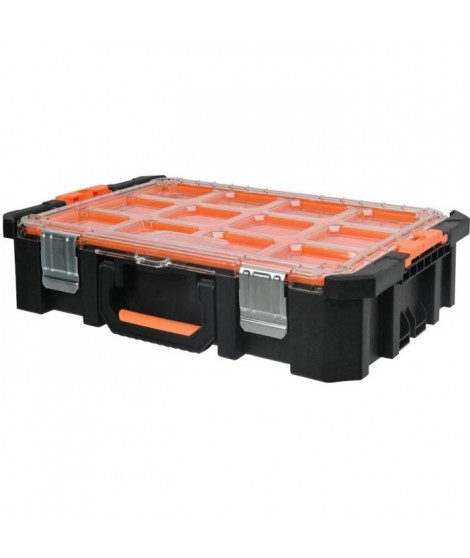 Mallette organiseur - TOOD - 12 godets amovibles - Couvercle transparent - 53x37x13 cm
