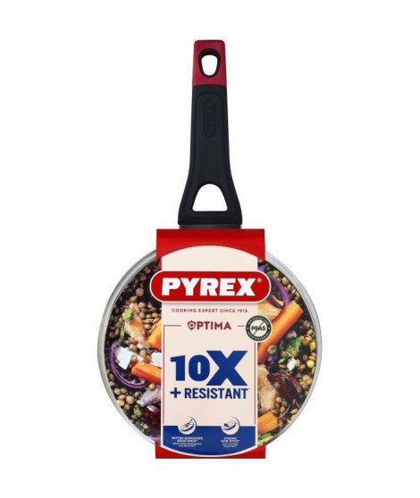 Casserole + couvercle - PYREX - 1455032 - Antiadhésif - 20 cm - Sans PFAS