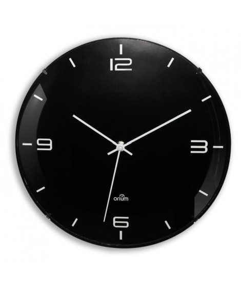 ELEGANTA Horloge silencieuse Ø29 cm noir et blanc