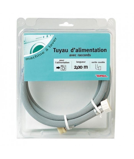 DIPRA Tuyau alimentation machine a laver + raccord FF sortie coudée - 1.50m