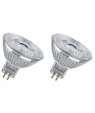 OSRAM Lot de 2 Ampoules spot LED MR16 GU5,3 3 W équivalent a 20 W blanc chaud dimmable