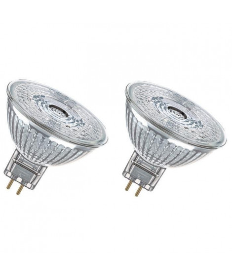 OSRAM Lot de 2 Ampoules spot LED MR16 GU5,3 3 W équivalent a 20 W blanc chaud dimmable
