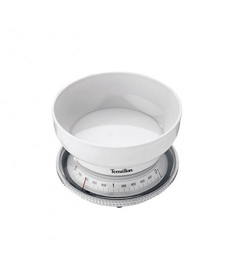 Balance mécanique blanche avec cadran tournant, 2 kg - Terraillon