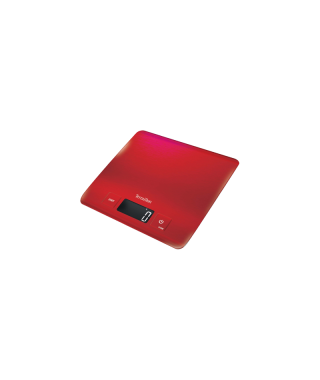 Balance électronique inox rouge Carré, 5 kg - Terraillon