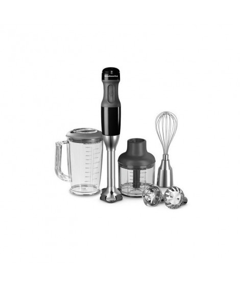 mixeur plongeant 180w pied inox noir onyx kitchenaid