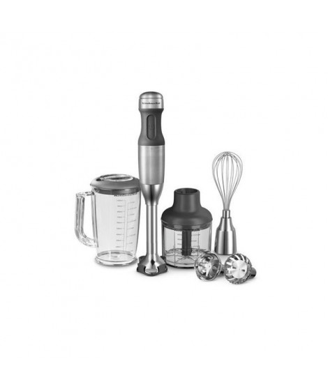 mixeur plongeant 180w pied inox inox kitchenaid