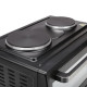 TRISTAR OV-1443-Mini four avec 2 plaques électrique sur le top-38 L-3100 W-Fonction chaleur tournante-Noir