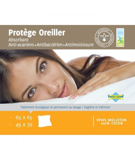 SWEET HOME Protege oreiller SOLLY AEGIS 65x65