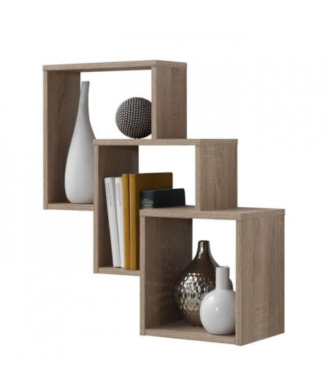 FIBI Etagere murale - 19 x 64 x 65,5cm - Chene