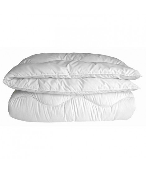 Couette chaude anti-acariens 220x240cm blanc