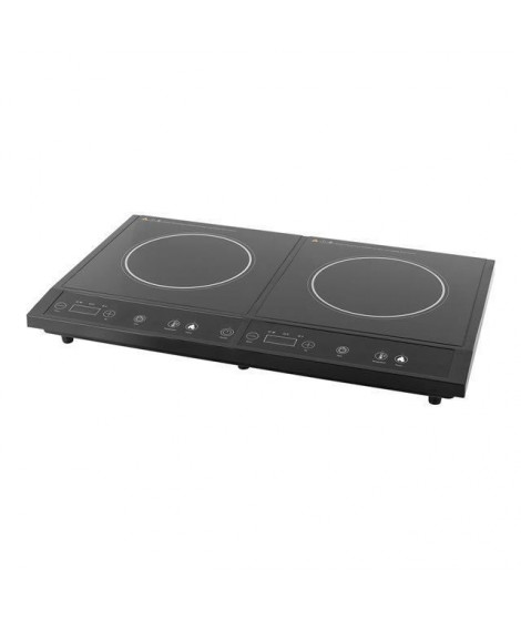 TRISTAR IK-6179 Plaque de cuisson posable induction ? 2 foyers (2 x 24 cm) ? 1400W + 2000W - Noir