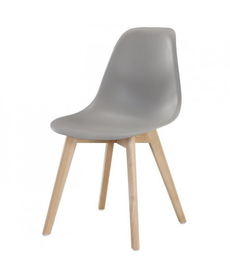 SACHA Chaise de salle a manger scandinave - Gris