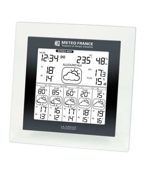 Station Météo France Noir J+5 pluie Crosse Technology