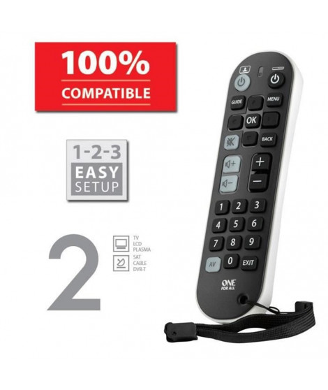 ONE FOR ALL URC6820 Télécommande universelle Zapper 2 en 1