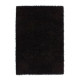 TRENDY Tapis de couloir Shaggy Noir 80x300 cm