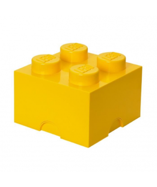 LEGO Brique de Rangements Empilable Jaune, 4 plots