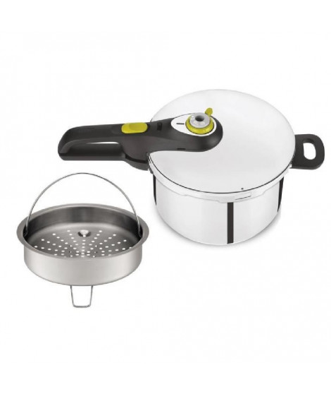 TEFAL Autocuiseur Secure 5 en inox 6 L gris 4 a 6 personnes