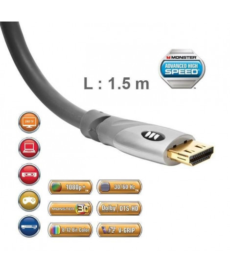 Câble HDMI 2.0 UHD Monster Gold 1,5 m